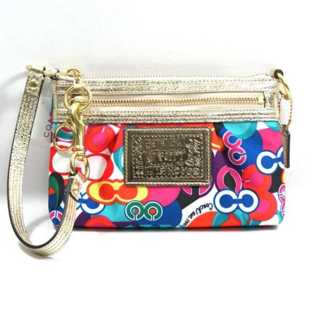 AUTHENTIC Coach Poppy MULTICOLOR CLUTCH